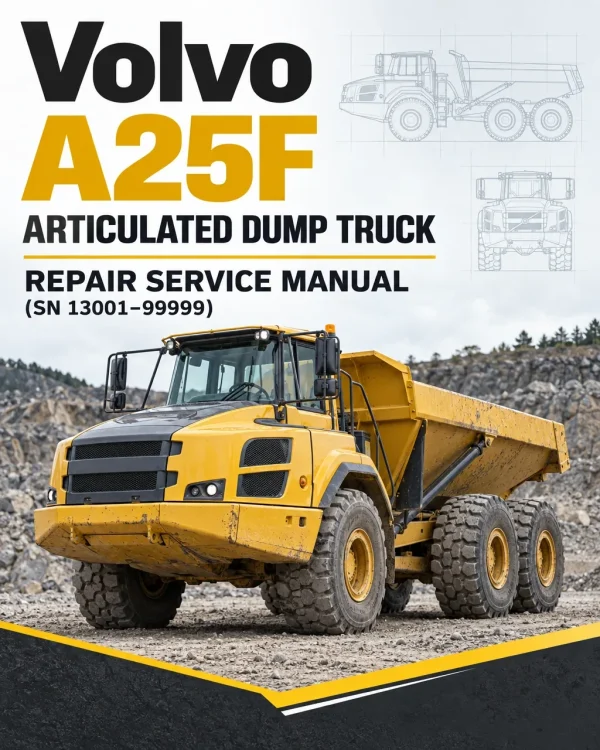 Volvo A25F Articulated Dump Truck Repair Service Manual (SN 13001-99999)