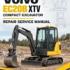 Volvo EC20B XTV Compact Excavator Repair Service Manual