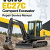 Volvo EC27C Compact Excavator Repair Service Manual