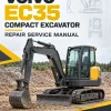 Volvo EC35 Compact Excavator Repair Service Manual