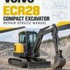 Volvo ECR28 Compact Excavator Repair Service Manual
