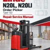 Linde N20L, N20LI Order Picker Type 132 Repair Service Manual Linde N20L, N20LI Order Picker Type 132 Repair Service Manual