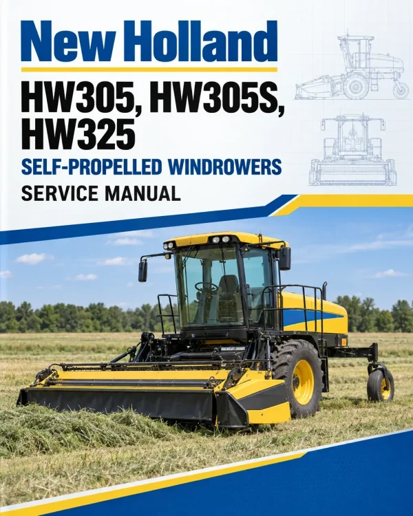 New Holland HW305, HW305S, HW325 Self-Propelled Windrowers Service Manual New Holland HW305, HW305S, HW325 Self-Propelled Windrowers Service Manual