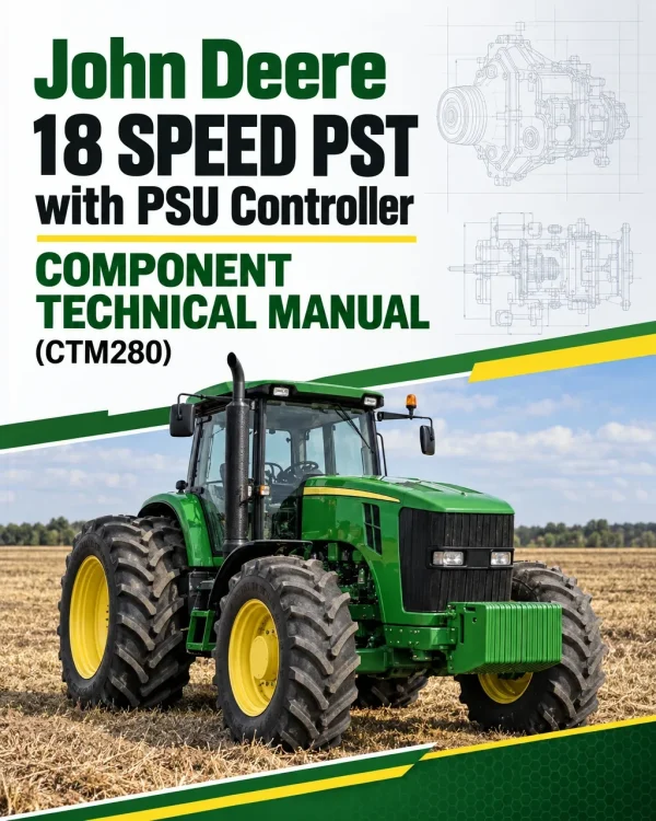 John Deere 18 Speed PST with PSU Controller Component Technical Manual (CTM280) John Deere 18 Speed PST with PSU Controller Component Technical Manual (CTM280)
