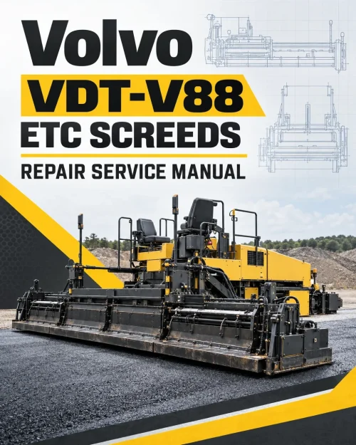 Volvo VDT-V88 ETC Screeds Repair Service Manual Volvo VDT-V88 ETC Screeds Repair Service Manual
