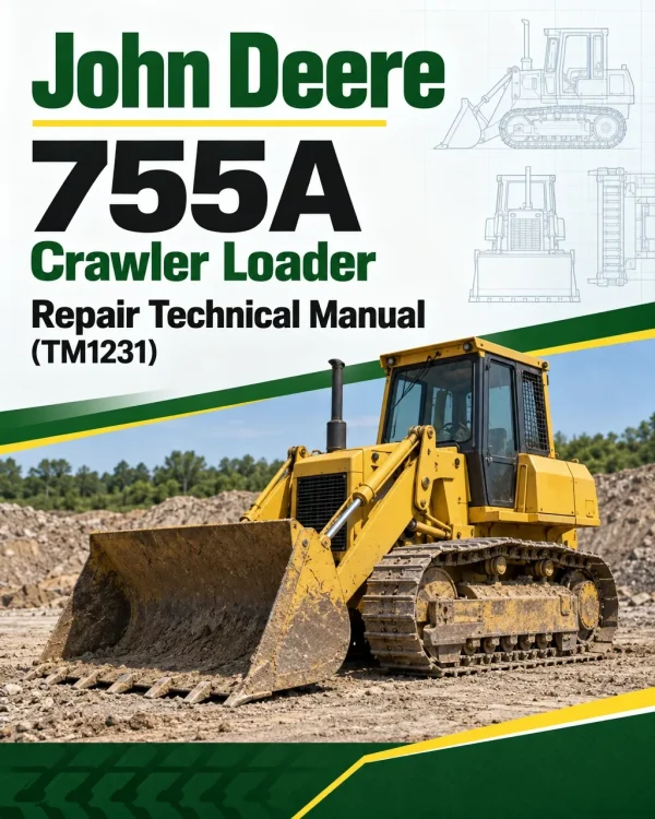 John Deere 755A Crawler Loader Repair Technical Manual (TM1231) John Deere 755A Crawler Loader Repair Technical Manual (TM1231)