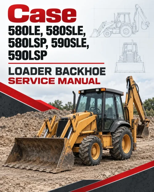 Case 580LE, 580SLE, 580LSP, 590SLE, 590LSP Loader Backhoe Service Manual Case 580LE, 580SLE, 580LSP, 590SLE, 590LSP Loader Backhoe Service Manual