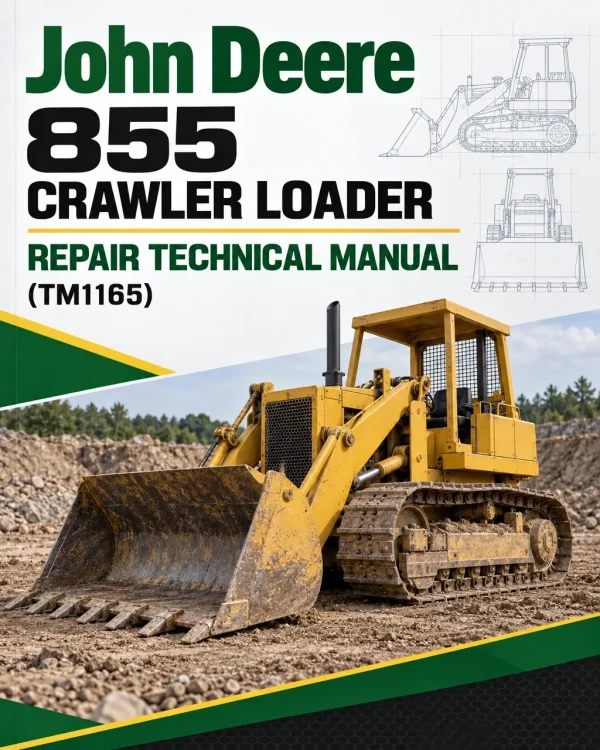 John Deere 855 Crawler Loader Repair Technical Manual (TM1165)