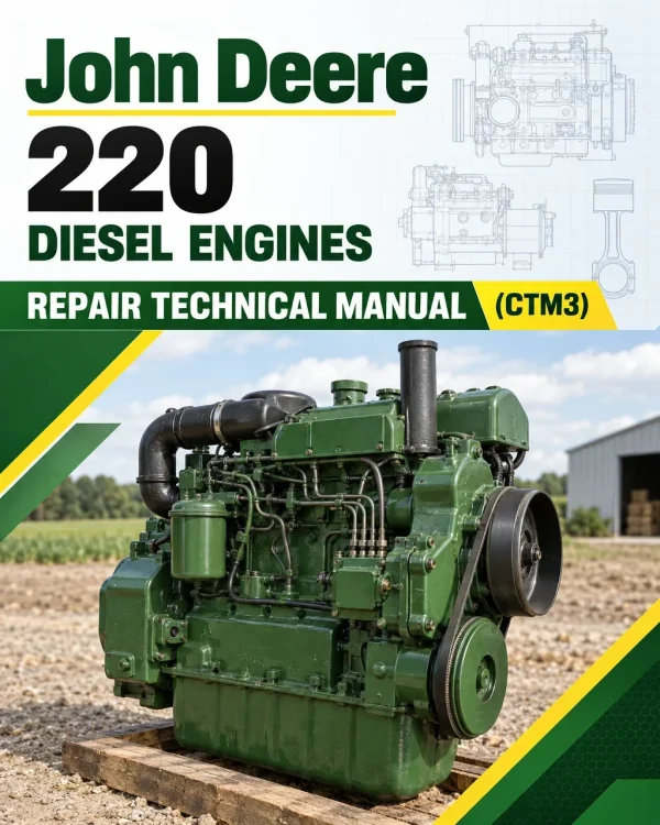 John Deere 220 Diesel Engines Repair Technical Manual (CTM3)