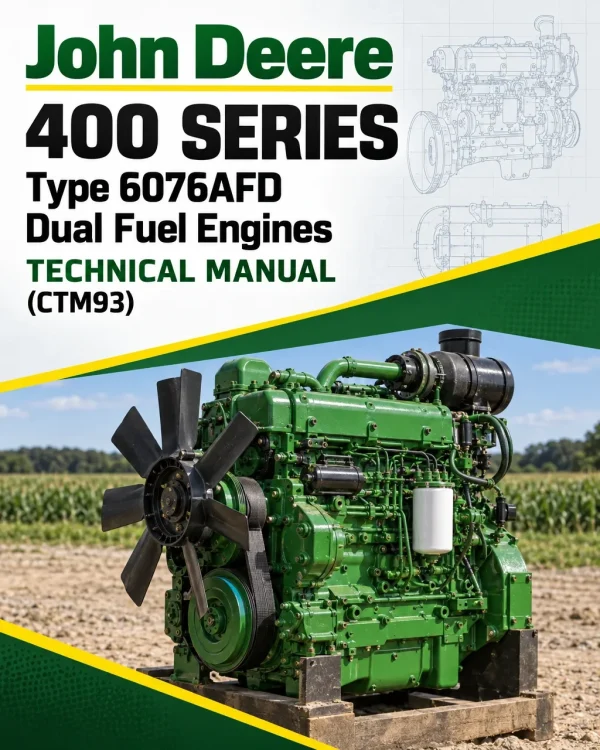 John Deere 400 Series Type 6076AFD Dual Fuel Engines Technical Manual (CTM93)