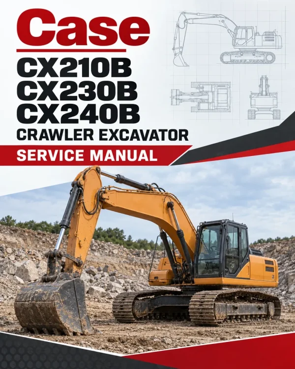 Case CX210B, CX230B, CX240B Crawler Excavator Service Manual Case CX210B, CX230B, CX240B Crawler Excavator Service Manual
