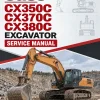 Case CX350C, CX370C, CX380C Excavator Service Manual Case CX350C, CX370C, CX380C Excavator Service Manual