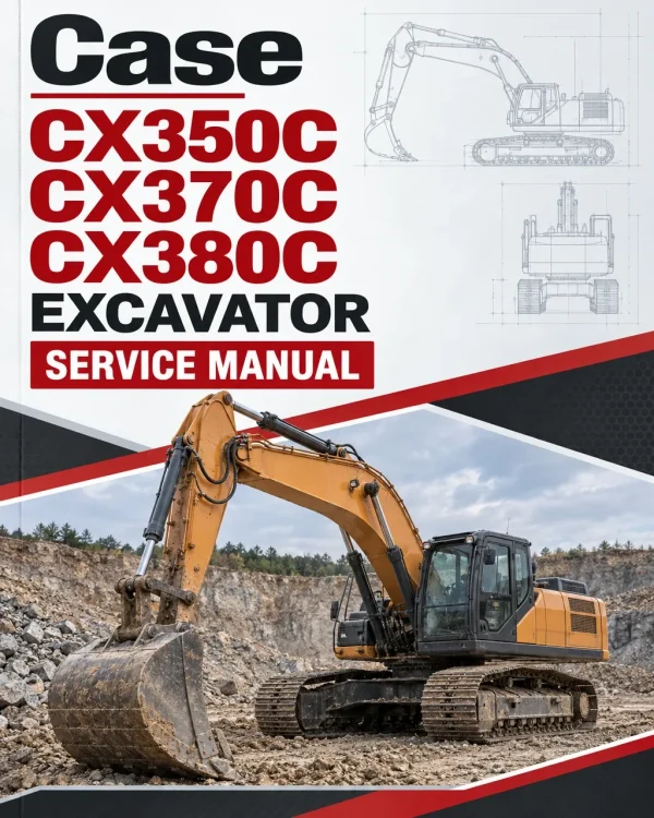 Case CX350C, CX370C, CX380C Excavator Service Manual Case CX350C, CX370C, CX380C Excavator Service Manual