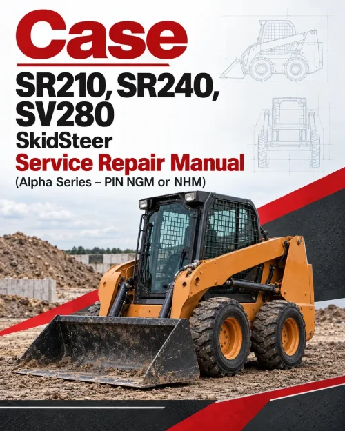 Case SR210, SR240, SV280 SkidSteer Service Repair Manual (Alpha Series – PIN NGM or NHM)