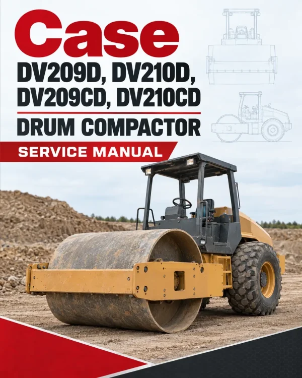 Case DV209D, DV210D, DV209CD, DV210CD Drum Compactor Service Manual Case DV209D, DV210D, DV209CD, DV210CD Drum Compactor Service Manual