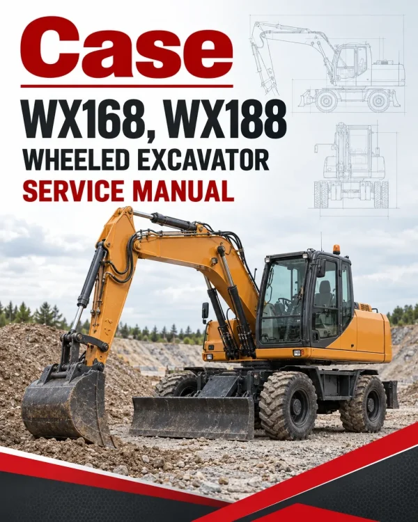 Case WX168, WX188 Wheeled Excavator Service Manual