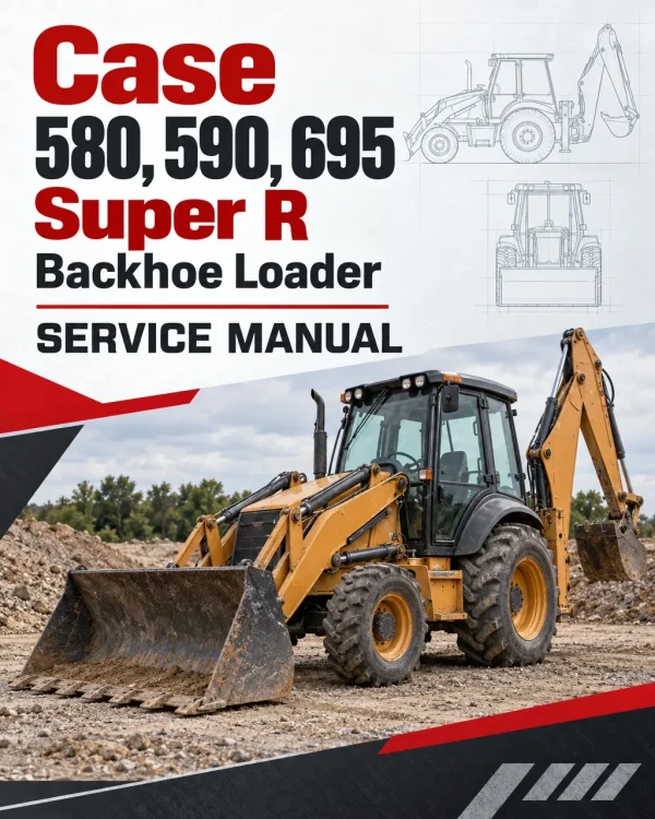 Case 580, 590, 695 Super R Backhoe Loader Service Manual