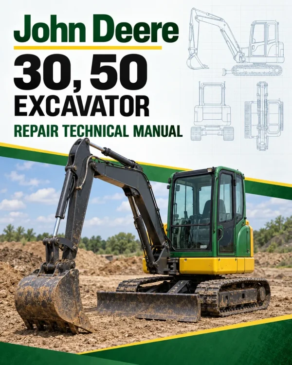 John Deere 30, 50 Excavator Repair Technical Manual (TM1380) John Deere 30, 50 Excavator Repair Technical Manual (TM1380)