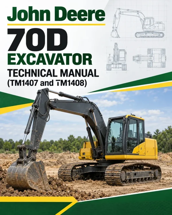 John Deere 70D Excavator Technical Manual (TM1407 and TM1408) John Deere 70D Excavator Technical Manual (TM1407 and TM1408)