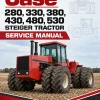 Case 280, 330, 380, 430, 480, 530 Steiger Tractor Service Manual