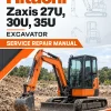 Hitachi Zaxis 27U, 30U, 35U Excavator Service Repair Manual Hitachi Zaxis 27U, 30U, 35U Excavator Service Repair Manual