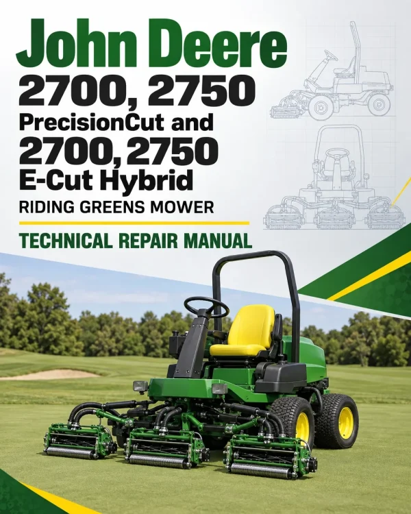 John Deere 2700, 2750 PrecisionCut and 2700, 2750 E-Cut Hybrid Riding Greens Mower Technical Repair Manual (TM159419)