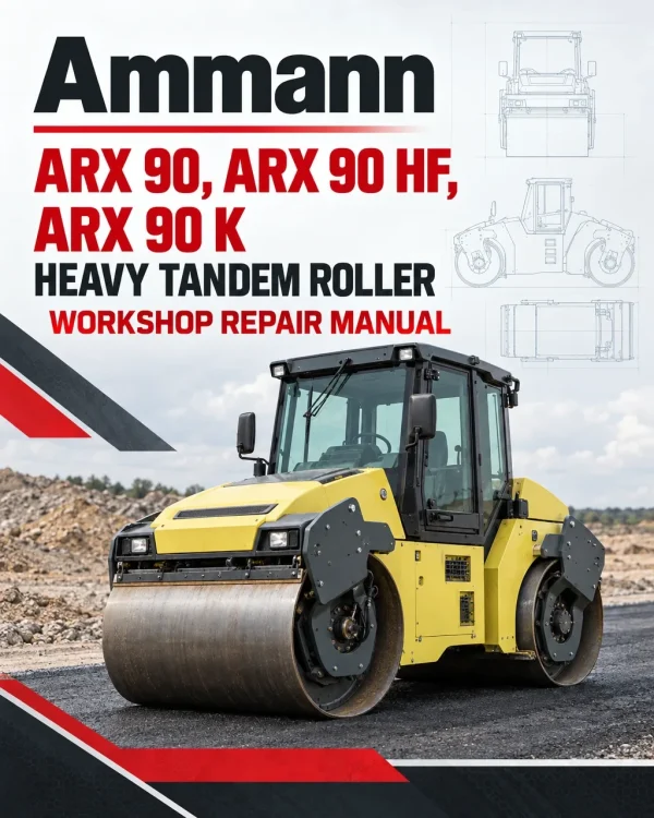 Ammann ARX 90, ARX 90 HF, ARX 90 K Heavy Tandem Roller Workshop Repair Manual Ammann ARX 90, ARX 90 HF, ARX 90 K Heavy Tandem Roller Workshop Repair Manual