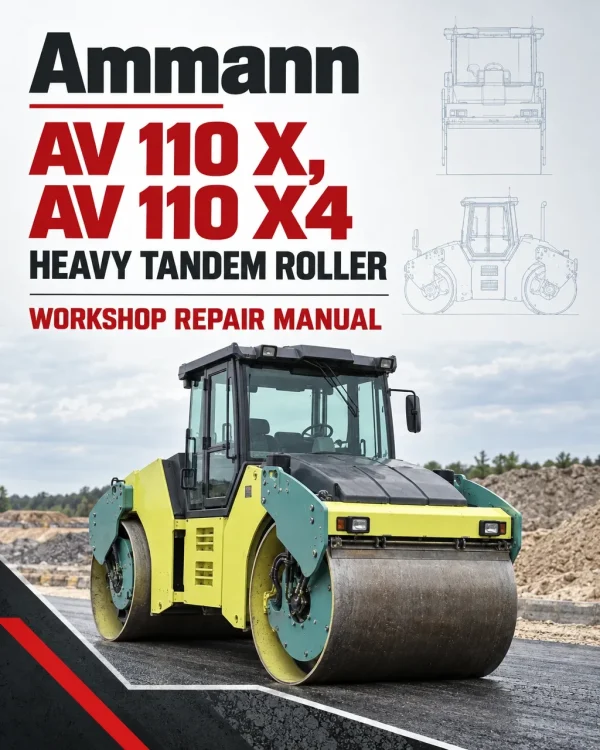 Ammann AV 110 X, AV 110 X4 Heavy Tandem Roller Workshop Repair Manual Ammann AV 110 X, AV 110 X4 Heavy Tandem Roller Workshop Repair Manual