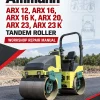 Ammann ARX 12, ARX 16, ARX 16 K, ARX 20, ARX 23, ARX 23 K Tandem Roller Workshop Repair Manual Ammann ARX 12, ARX 16, ARX 16 K, ARX 20, ARX 23, ARX 23 K Tandem Roller Workshop Repair Manual
