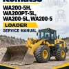 Komatsu WA200-5H, WA200PT-5L, WA200-5L, WA200-5 Loader Service Manual Komatsu WA200-5H, WA200PT-5L, WA200-5L, WA200-5 Loader Service Manual