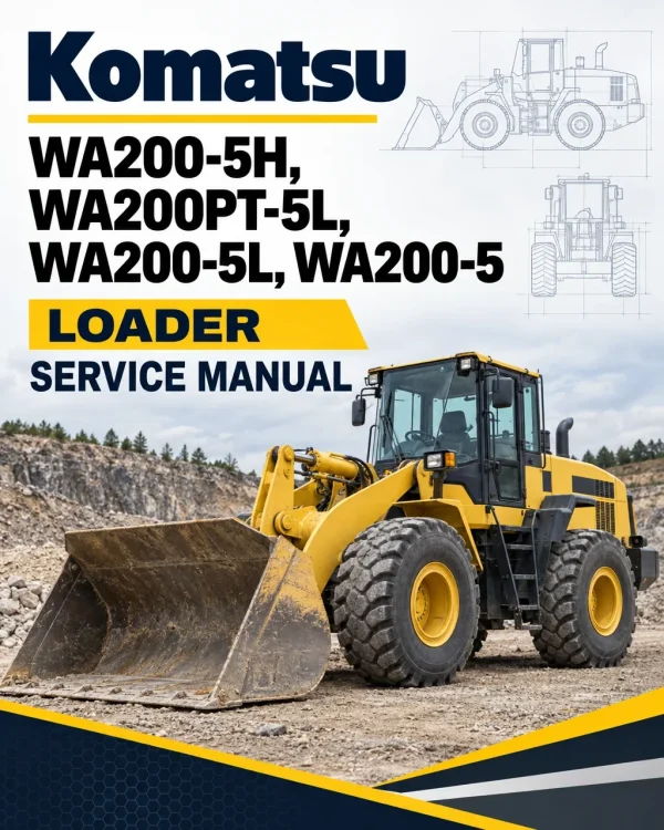 Komatsu WA200-5H, WA200PT-5L, WA200-5L, WA200-5 Loader Service Manual Komatsu WA200-5H, WA200PT-5L, WA200-5L, WA200-5 Loader Service Manual