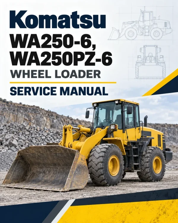 Komatsu WA250-6, WA250PZ-6 Wheel Loader Service Manual Komatsu WA250-6, WA250PZ-6 Wheel Loader Service Manual