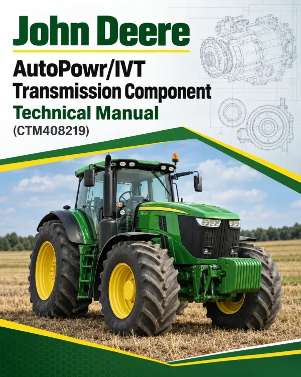 John Deere AutoPowr/IVT Transmission Component Technical Manual (CTM408219)