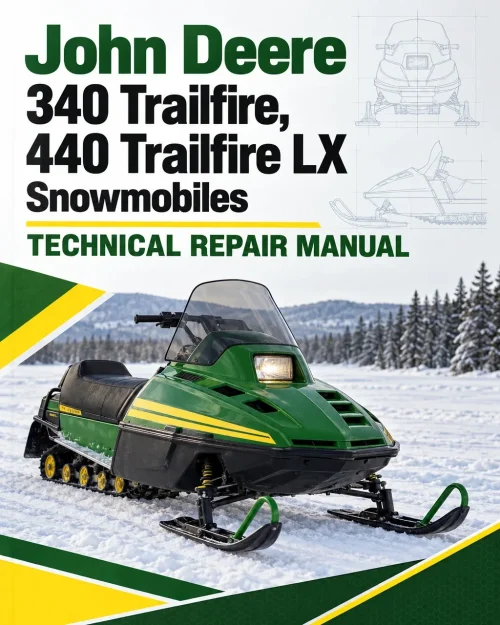 John Deere 340 Trailfire, 440 Trailfire LX Snowmobiles Technical Repair Manual (TM1197)