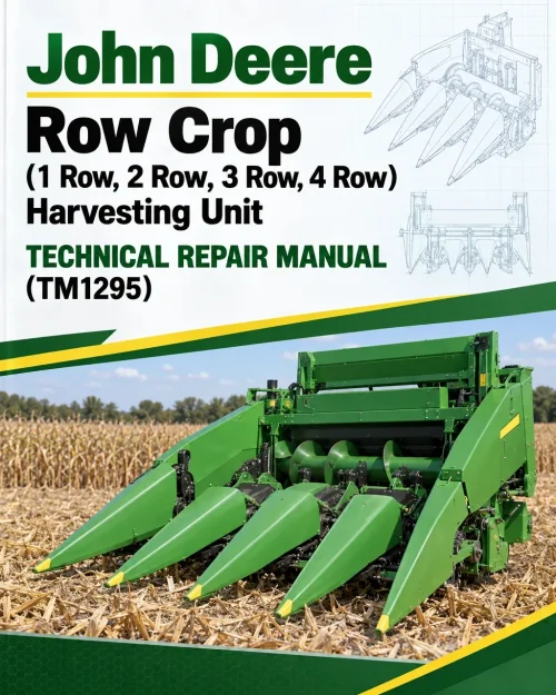 John Deere Row Crop (1 Row, 2 Row, 3 Row, 4 Row) Harvesting Unit Technical Repair Manual (TM1295) John Deere Row Crop (1 Row, 2 Row, 3 Row, 4 Row) Harvesting Unit Technical Repair Manual (TM1295)