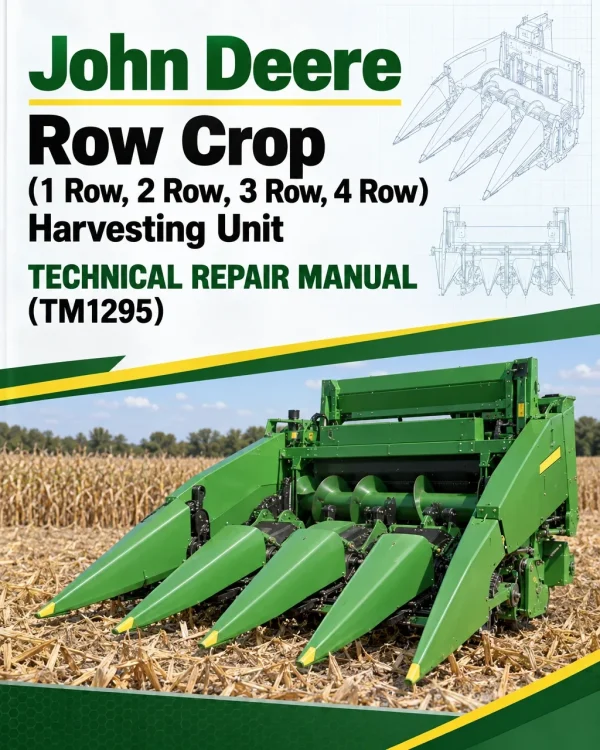 John Deere Row Crop (1 Row, 2 Row, 3 Row, 4 Row) Harvesting Unit Technical Repair Manual (TM1295)
