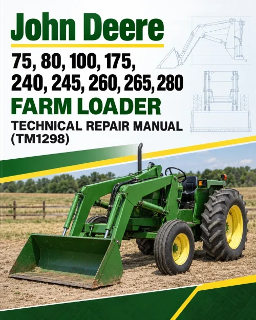 John Deere 75, 80, 100, 175, 240, 245, 260, 265, 280 Farm Loader Technical Repair Manual (TM1298) John Deere 75, 80, 100, 175, 240, 245, 260, 265, 280 Farm Loader Technical Repair Manual (TM1298)