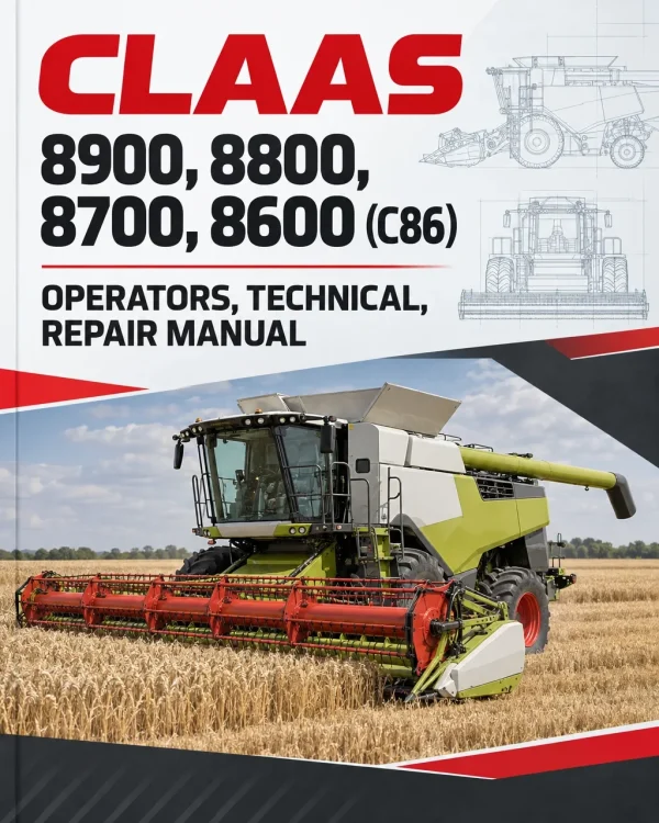 CLAAS 8900, 8800, 8700, 8600 (C86) Operators, Technical, Repair Manual CLAAS 8900, 8800, 8700, 8600 (C86) Operators, Technical, Repair Manual