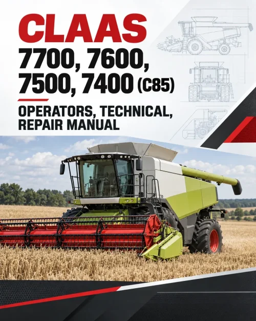CLAAS 7700, 7600, 7500, 7400 (C85) Operators, Technical, Repair Manual CLAAS 7700, 7600, 7500, 7400 (C85) Operators, Technical, Repair Manual