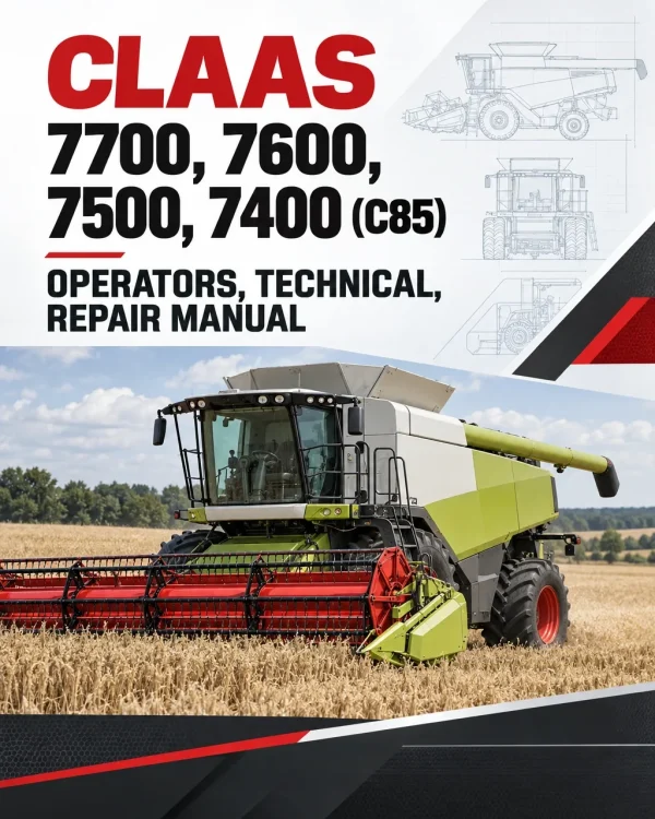 CLAAS 7700, 7600, 7500, 7400 (C85) Operators, Technical, Repair Manual CLAAS 7700, 7600, 7500, 7400 (C85) Operators, Technical, Repair Manual