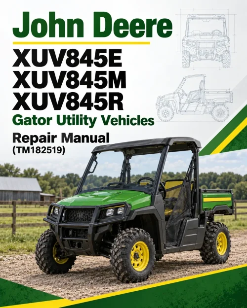 John Deere XUV845E, XUV845M, XUV845R Gator Utility Vehicles Repair Manual (TM182519) John Deere XUV845E, XUV845M, XUV845R Gator Utility Vehicles Repair Manual (TM182519)