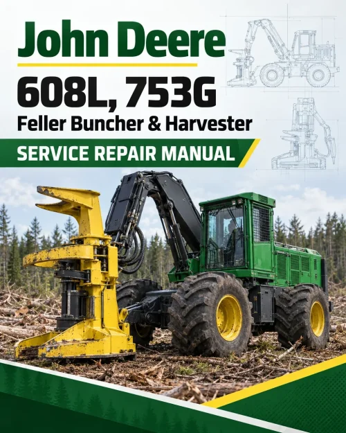John Deere 608L, 753G Feller Buncher & Harvester Service Repair Manual (SN WC608LX006020 - & WC753GL001032 -)
