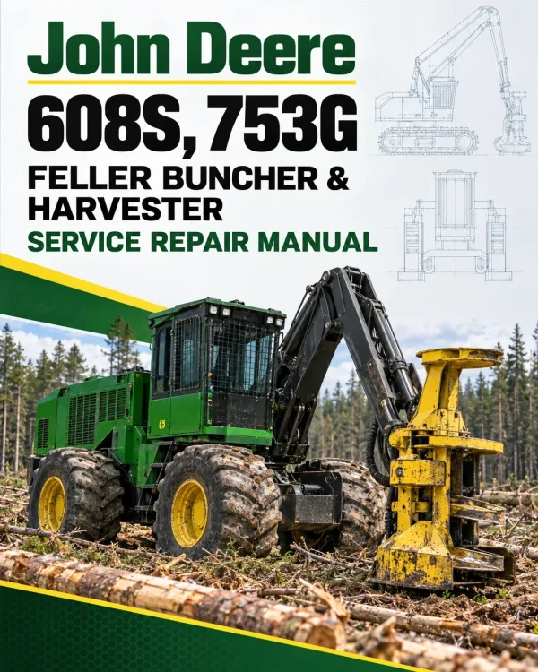 John Deere 608S, 753G Feller Buncher & Harvester Service Repair Manual (SN after 134462 - )