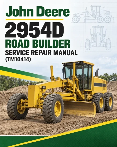 John Deere 2954D Road Builder Service Repair Manual (TM10414)