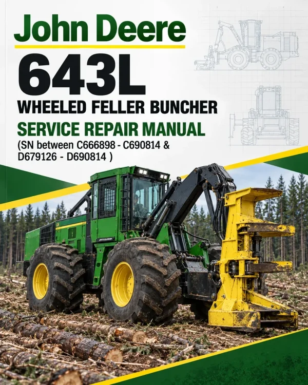 John Deere 643L Wheeled Feller Buncher Service Repair Manual (SN between C666898 - C690814 & D679126 - D690814 )