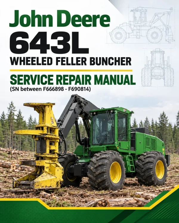 John Deere 643L Wheeled Feller Buncher Service Repair Manual (SN between F666898 - F690814) John Deere 643L Wheeled Feller Buncher Service Repair Manual (SN between F666898 - F690814)