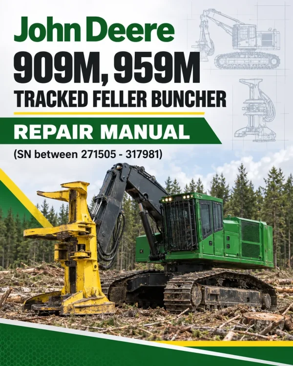 John Deere 909M, 959M Tracked Feller Buncher Repair Manual (SN between 271505 - 317981) John Deere 909M, 959M Tracked Feller Buncher Repair Manual (SN between 271505 - 317981)
