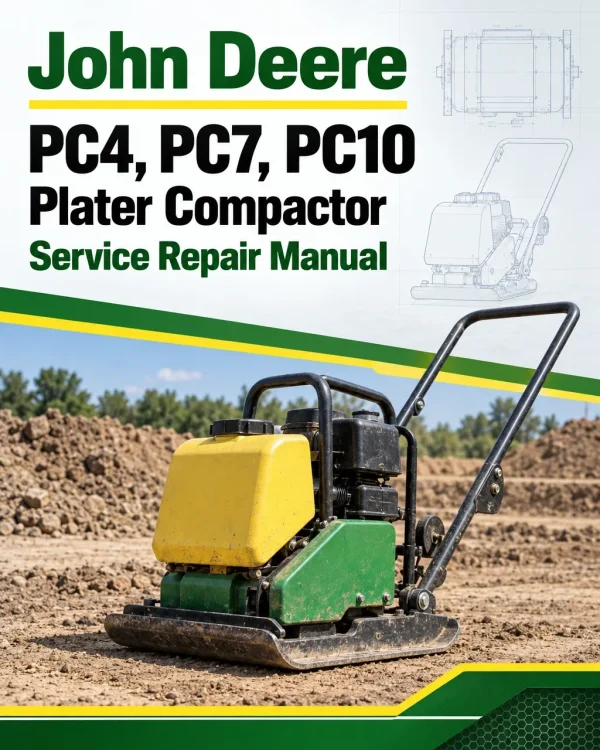 John Deere PC4, PC7, PC10 Plater Compactor Service Repair Manual (TM14298X19) John Deere PC4, PC7, PC10 Plater Compactor Service Repair Manual (TM14298X19)