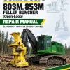 John Deere 803M, 853M Feller Buncher (Open-Loop) Repair Manual (S.N F293917 – F409162 & L343913 - L409162)