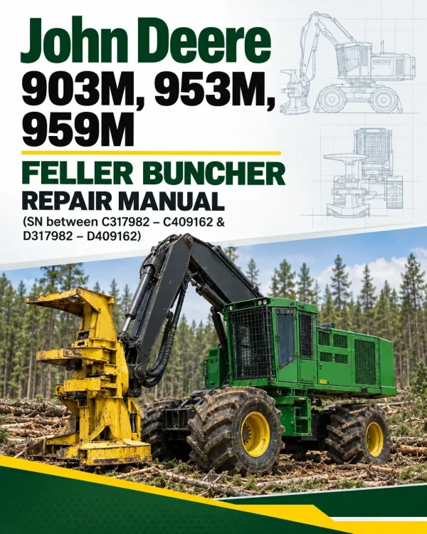 John Deere 903M, 953M, 959M Feller Buncher Repair Manual (SN between C317982 – C409162 & D317982 – D409162)